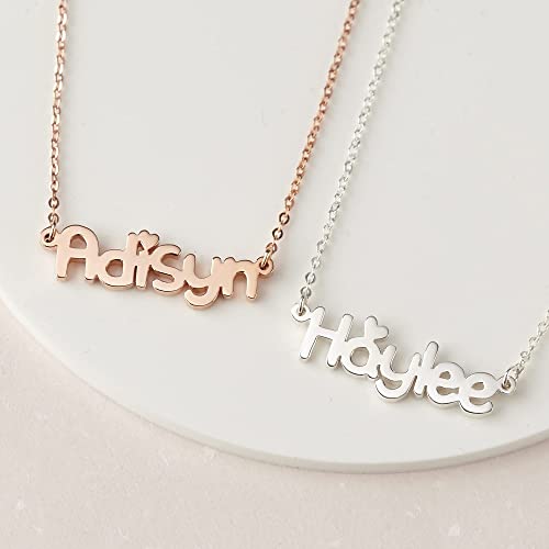 Little Girl Necklace, Baby Name Necklace, Toddler Gift, Baby Shower