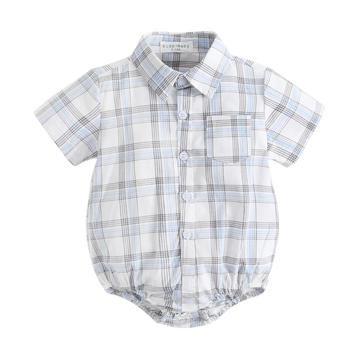 Sanlutoz Cotton Baby Boys Bodysuits Fashion Newborn Clothes for Baby Boy Short Sleeve Summer Baby Clothing Plaid