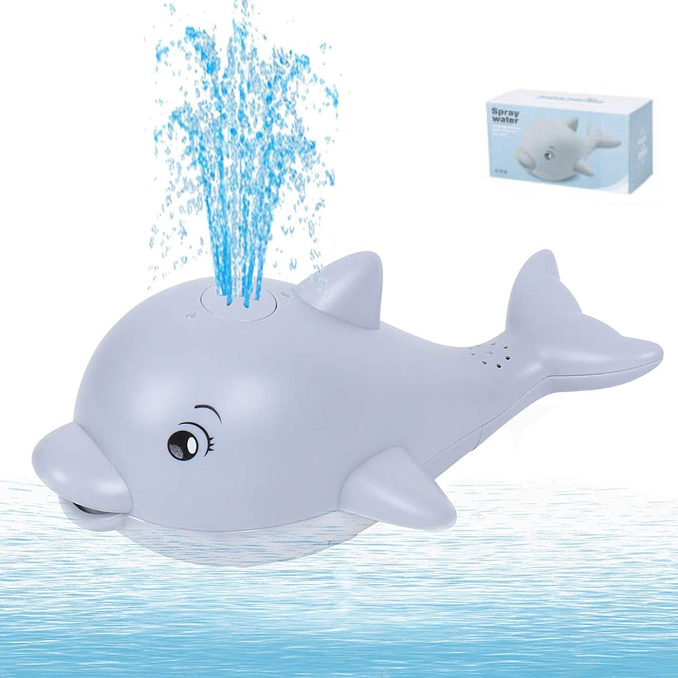 Baby Bath Toys Spray Water Shower Bathing Toys for Kids Electric Dophin Whale Bath Ball with Light Music LED Light Toys Gift