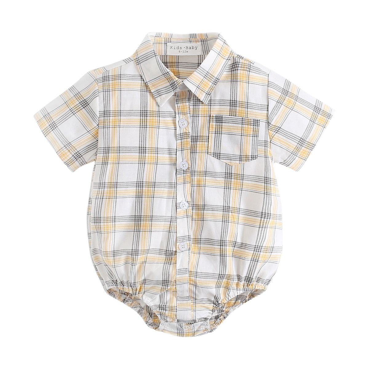 Sanlutoz Cotton Baby Boys Bodysuits Fashion Newborn Clothes for Baby Boy Short Sleeve Summer Baby Clothing Plaid