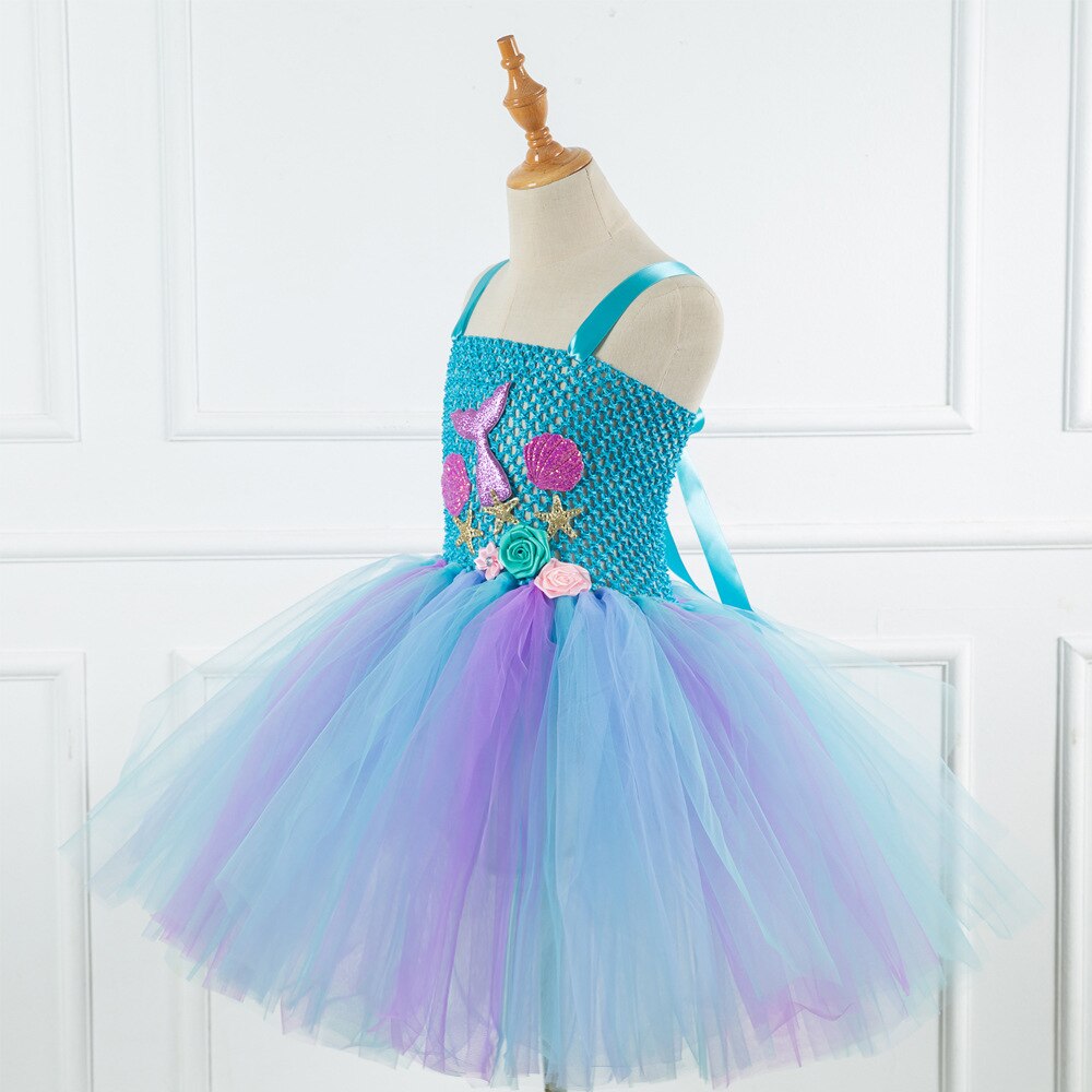 Girls Mermaid Candy Dress Kids Lollipop Modeling Frock Baby Girl Performance Costumes Summer Children Birthday Party Clothes