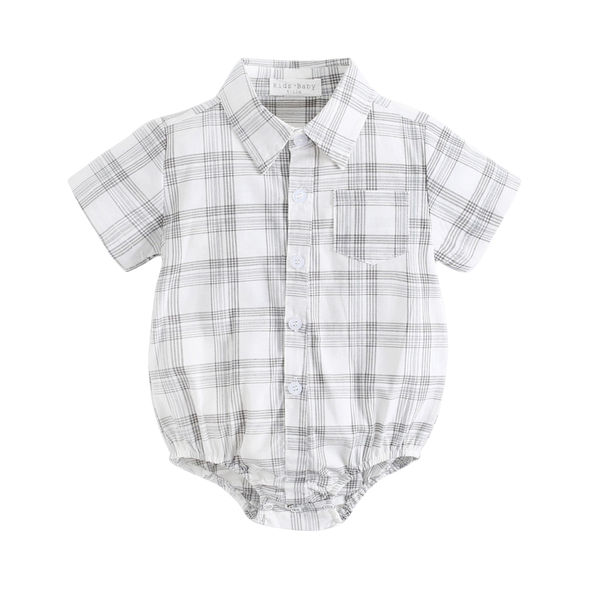 Sanlutoz Cotton Baby Boys Bodysuits Fashion Newborn Clothes for Baby Boy Short Sleeve Summer Baby Clothing Plaid