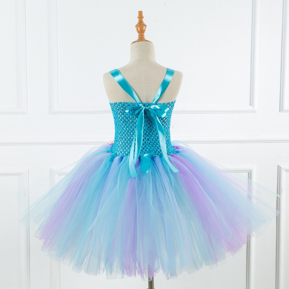 Girls Mermaid Candy Dress Kids Lollipop Modeling Frock Baby Girl Performance Costumes Summer Children Birthday Party Clothes