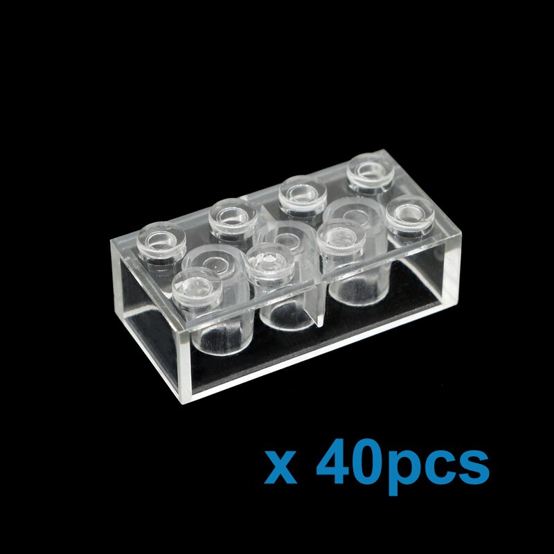 DIY Building Blocks Thick Transparent Figures Bricks Educational Creative Toys for Children Gifts Size Compatible With Brand