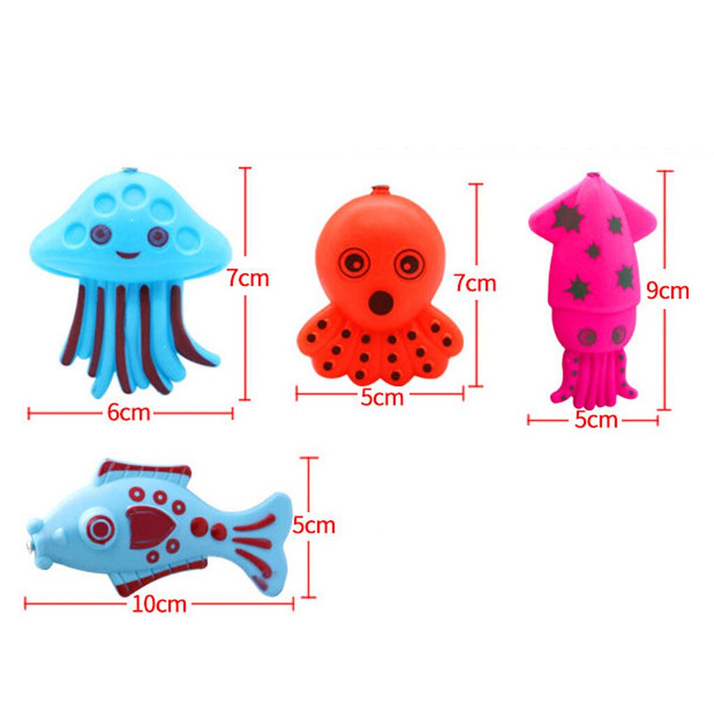 MagiDeal 1Set Fish Model Set Baby Magnetic Fishing Bath Time Water Toy for Bathroom Beach Outdoor Fun Kids Pretend Play Toys