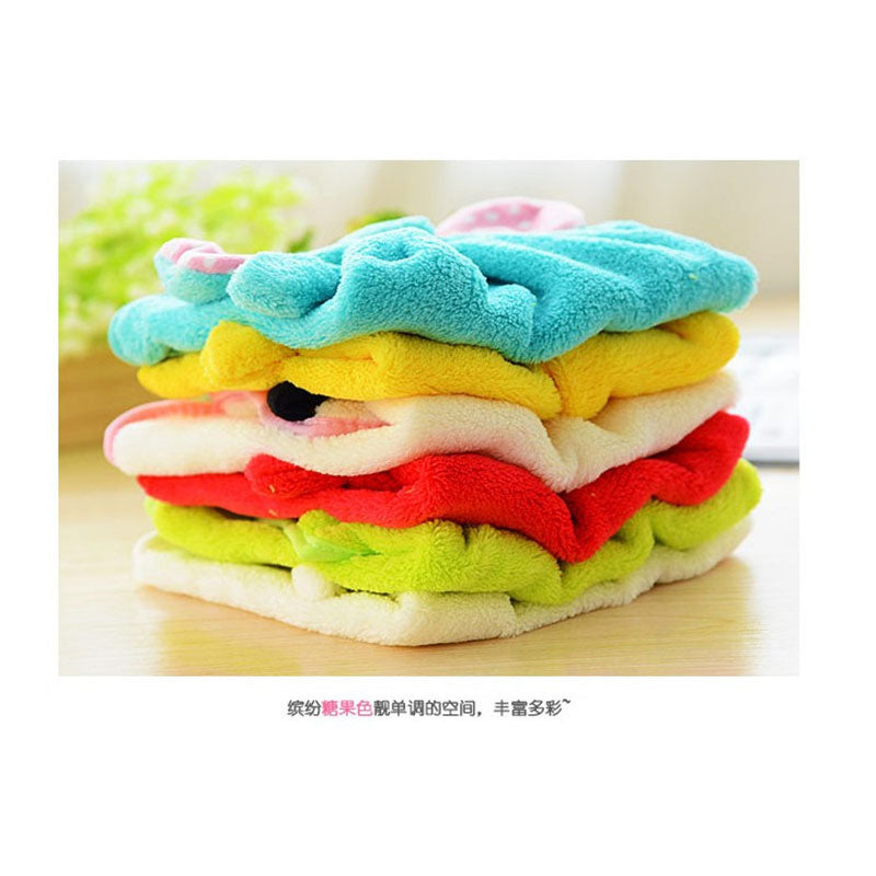 Baby Nursery Hand Towel baby bath towels Toddler Soft Plush Cartoon Animal Wipe Hanging Bathing Towel For Children Bathroom