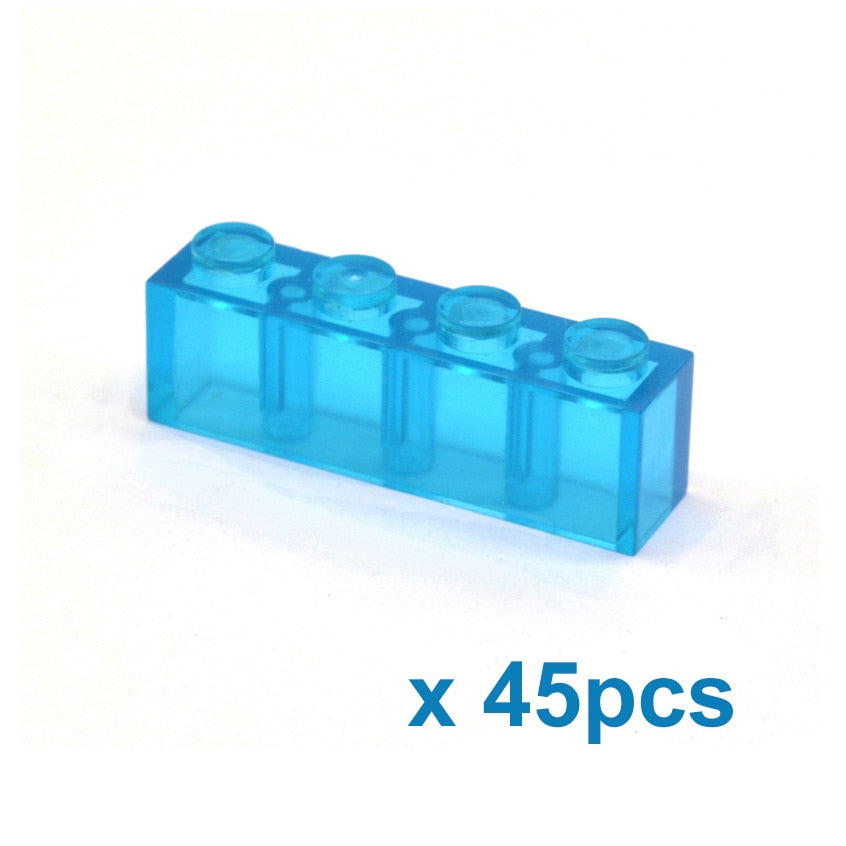 DIY Building Blocks Thick Transparent Figures Bricks Educational Creative Toys for Children Gifts Size Compatible With Brand