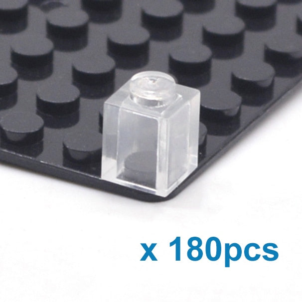DIY Building Blocks Thick Transparent Figures Bricks Educational Creative Toys for Children Gifts Size Compatible With Brand