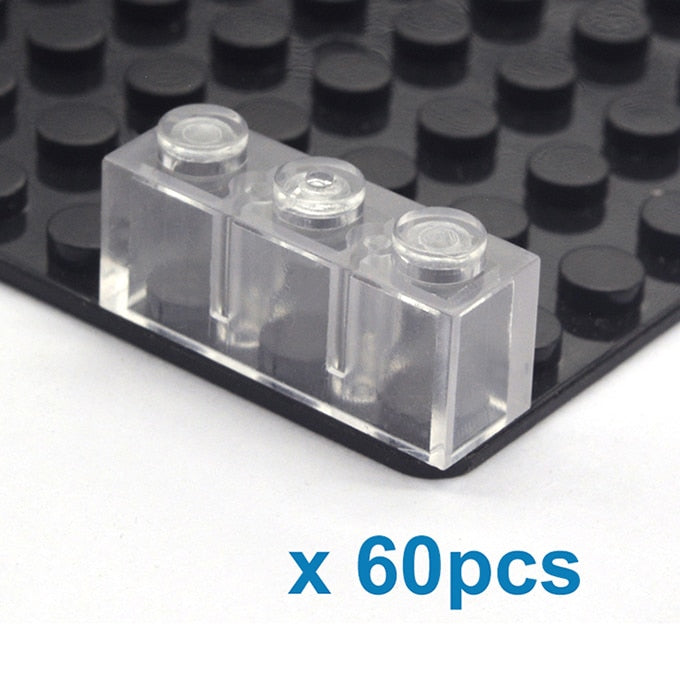 DIY Building Blocks Thick Transparent Figures Bricks Educational Creative Toys for Children Gifts Size Compatible With Brand