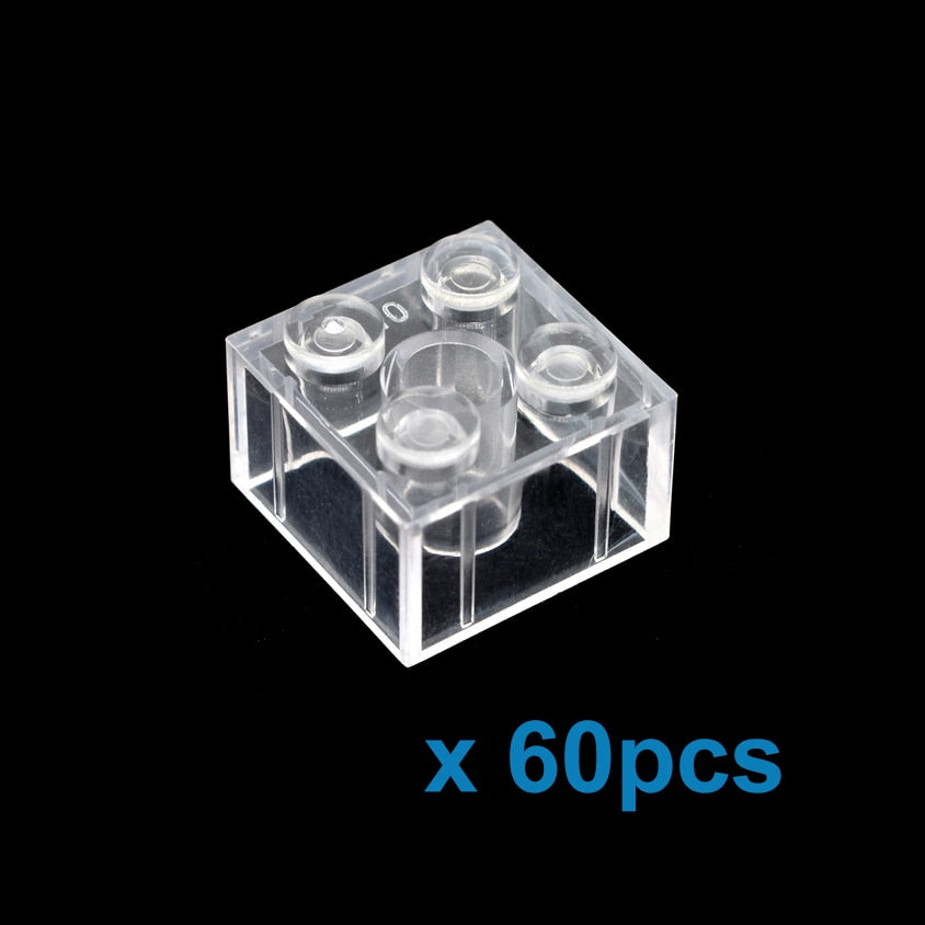 DIY Building Blocks Thick Transparent Figures Bricks Educational Creative Toys for Children Gifts Size Compatible With Brand
