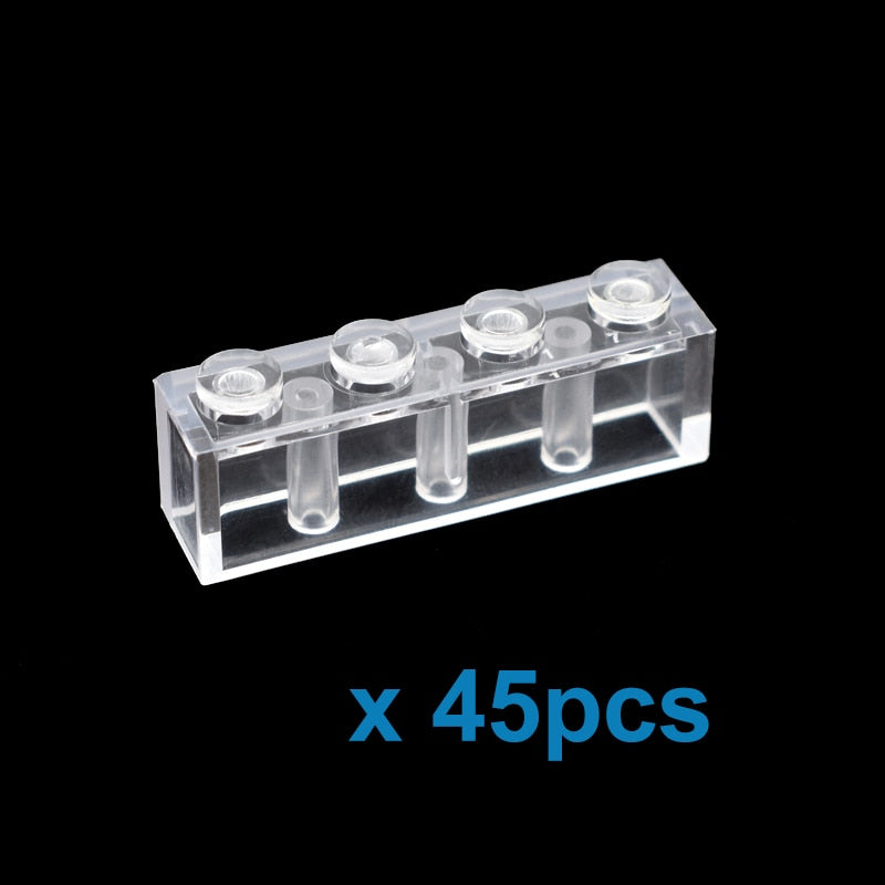 DIY Building Blocks Thick Transparent Figures Bricks Educational Creative Toys for Children Gifts Size Compatible With Brand