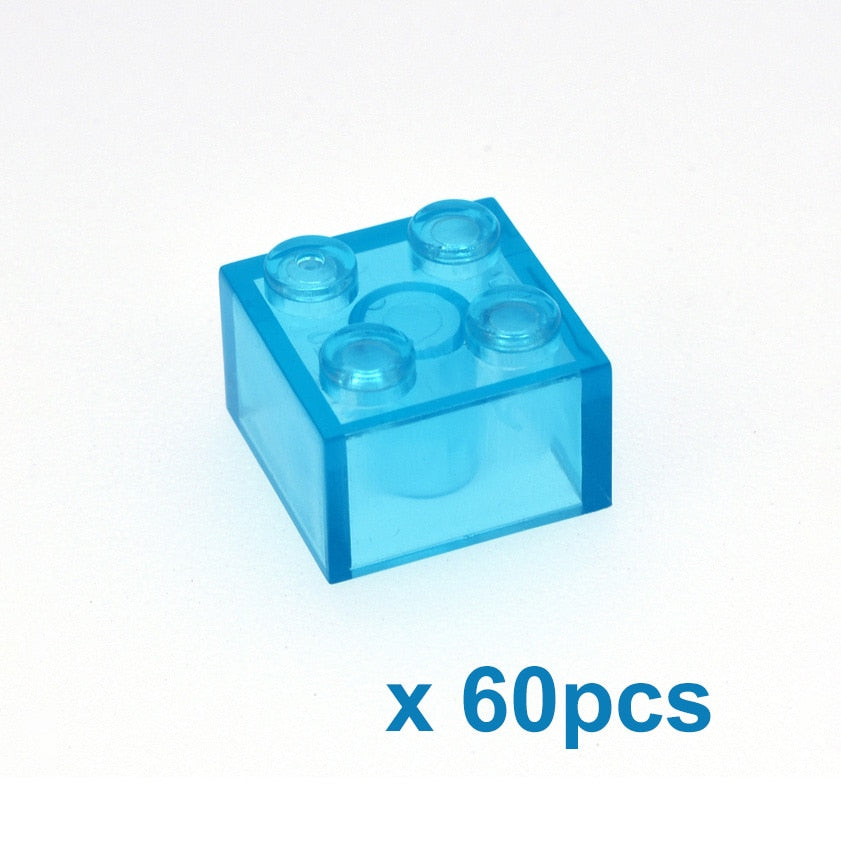 DIY Building Blocks Thick Transparent Figures Bricks Educational Creative Toys for Children Gifts Size Compatible With Brand
