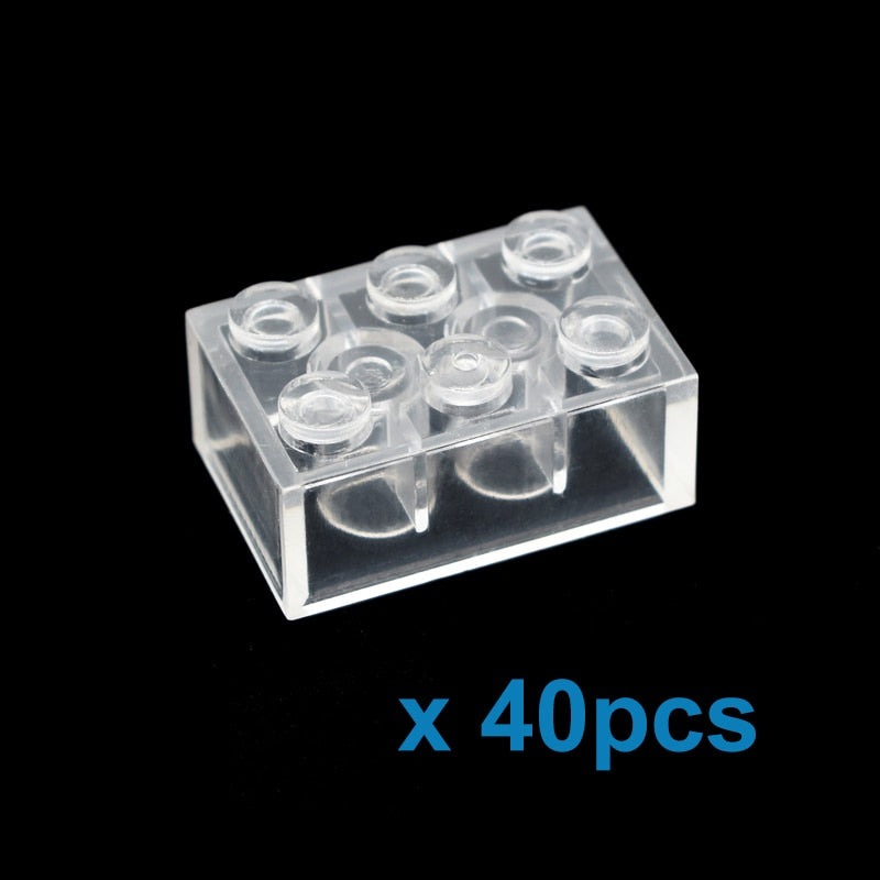 DIY Building Blocks Thick Transparent Figures Bricks Educational Creative Toys for Children Gifts Size Compatible With Brand