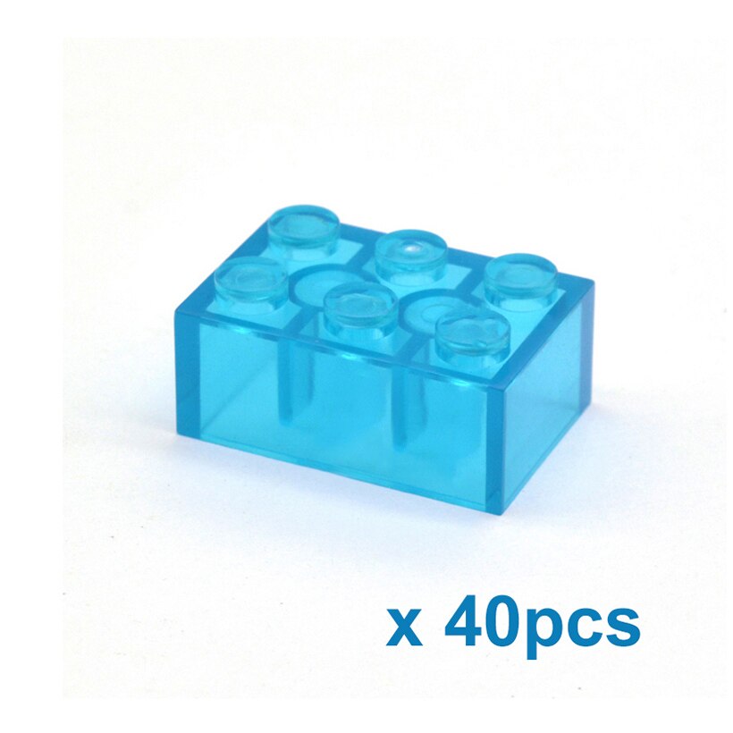 DIY Building Blocks Thick Transparent Figures Bricks Educational Creative Toys for Children Gifts Size Compatible With Brand