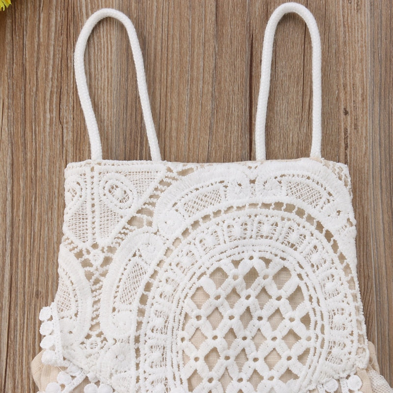 Pudcoco US Stock New Fashion Newborn Baby Girl Clothing Lace Romper Sleeveless Jumpsuit Outfit Clothes 0-24M