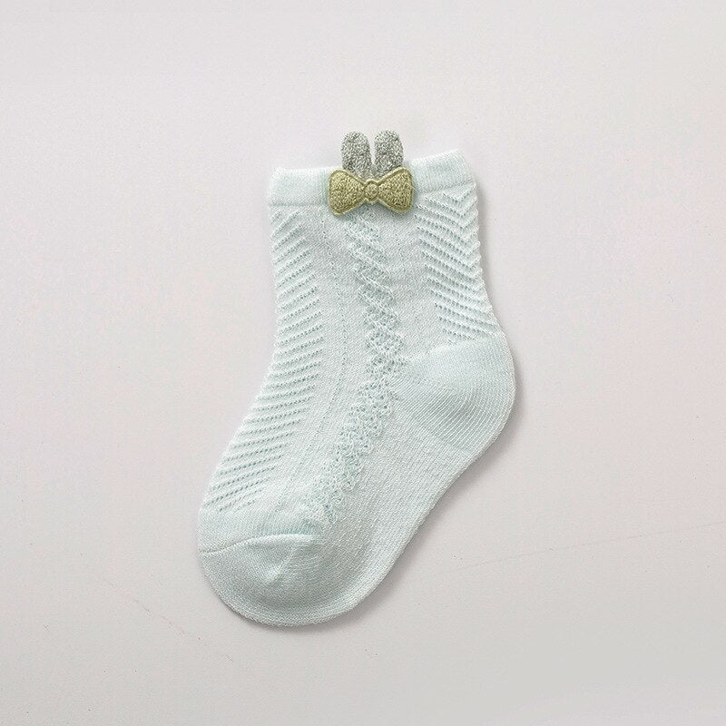 Thin Baby Socks Summer Breathable Mesh Socks Newborn Toddler Cartoon Boys Socks Princess Girls Clothing Accessories 0-2Y