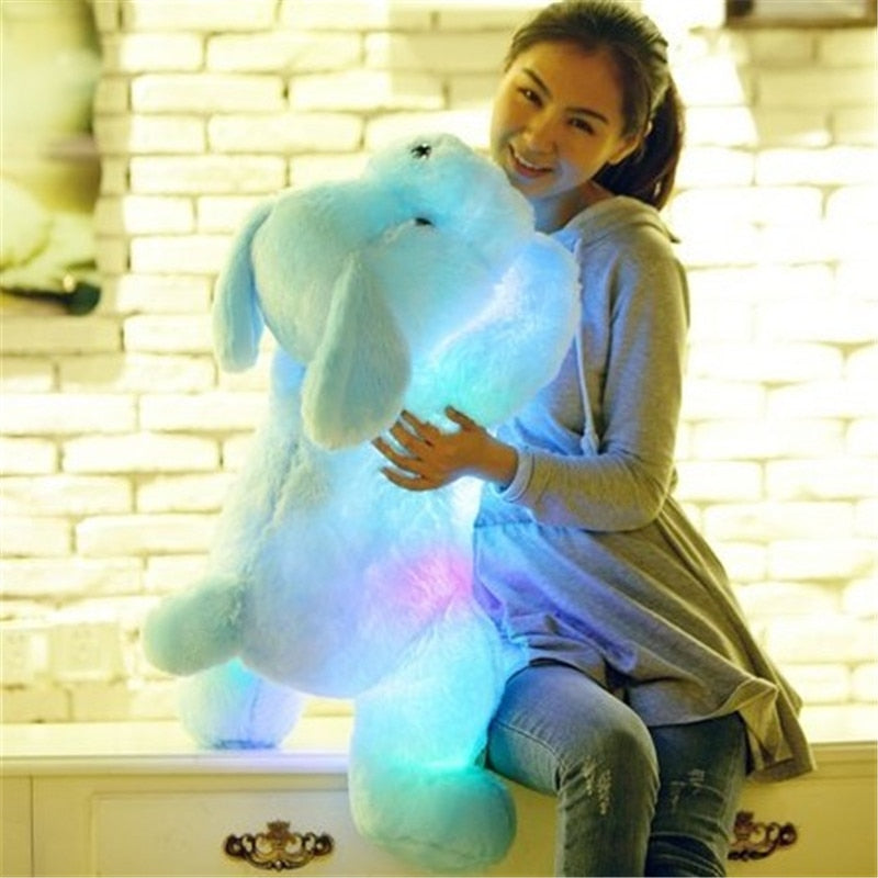 1pc 50cm luminous dog plush doll colorful LED glowing dogs children toys for girl kidz birthday gift WJ445