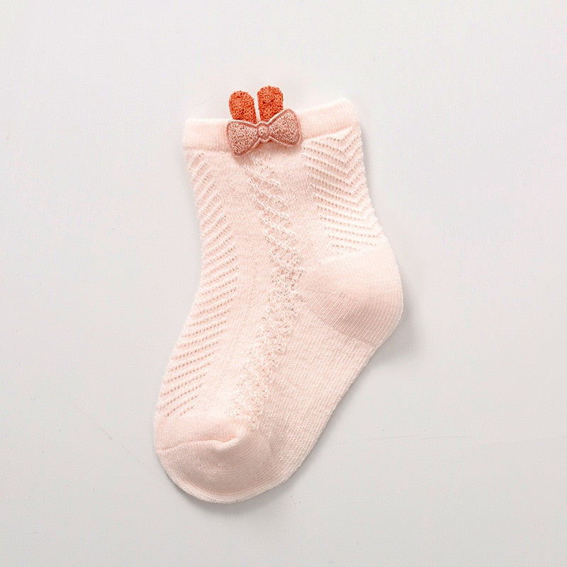 Thin Baby Socks Summer Breathable Mesh Socks Newborn Toddler Cartoon Boys Socks Princess Girls Clothing Accessories 0-2Y