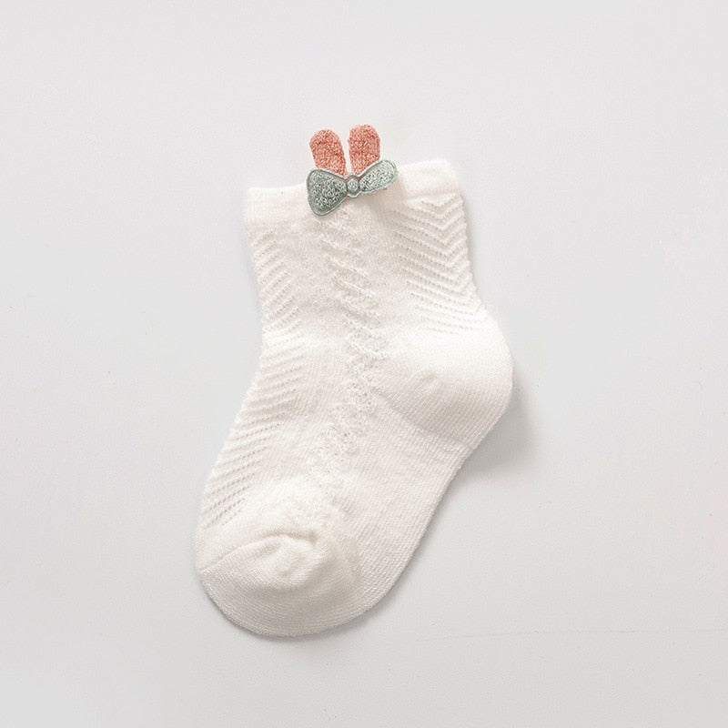 Thin Baby Socks Summer Breathable Mesh Socks Newborn Toddler Cartoon Boys Socks Princess Girls Clothing Accessories 0-2Y