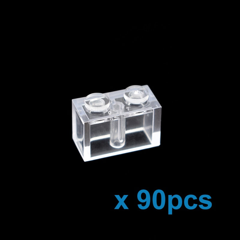 DIY Building Blocks Thick Transparent Figures Bricks Educational Creative Toys for Children Gifts Size Compatible With Brand