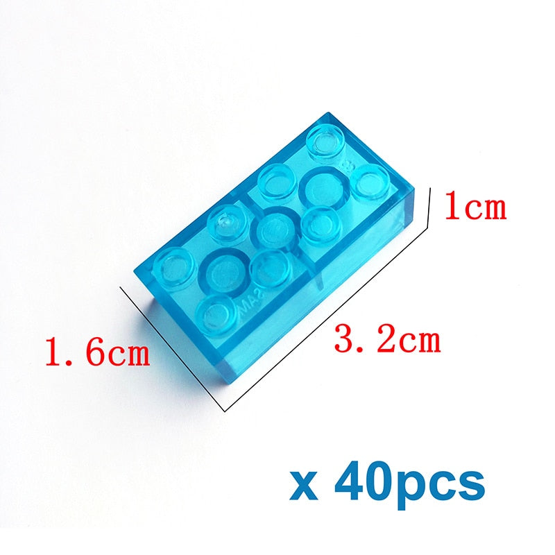 DIY Building Blocks Thick Transparent Figures Bricks Educational Creative Toys for Children Gifts Size Compatible With Brand
