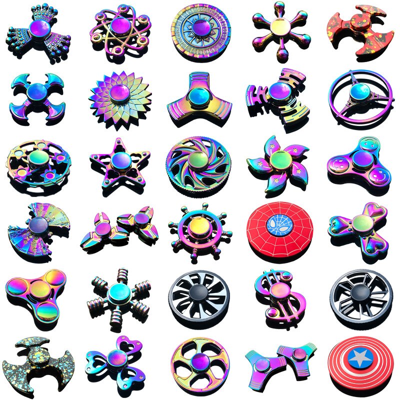 Hand Spinner Office Man Round Gyro Anxiety Relief Stress EDC Focus Finger Toys for Children Spinners