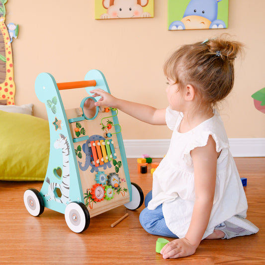 Teamson Kids Wooden Baby Walker Activity Centre